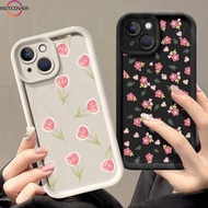 For OPPO A12 A12e A7 AX7 AX5S A5S AX5 A3S Find X6 Pro A60 A79 5G Casing Couple Fashion Fresh tulip Flowers Couples Angel Eyes Phone Case Soft Protective Cover