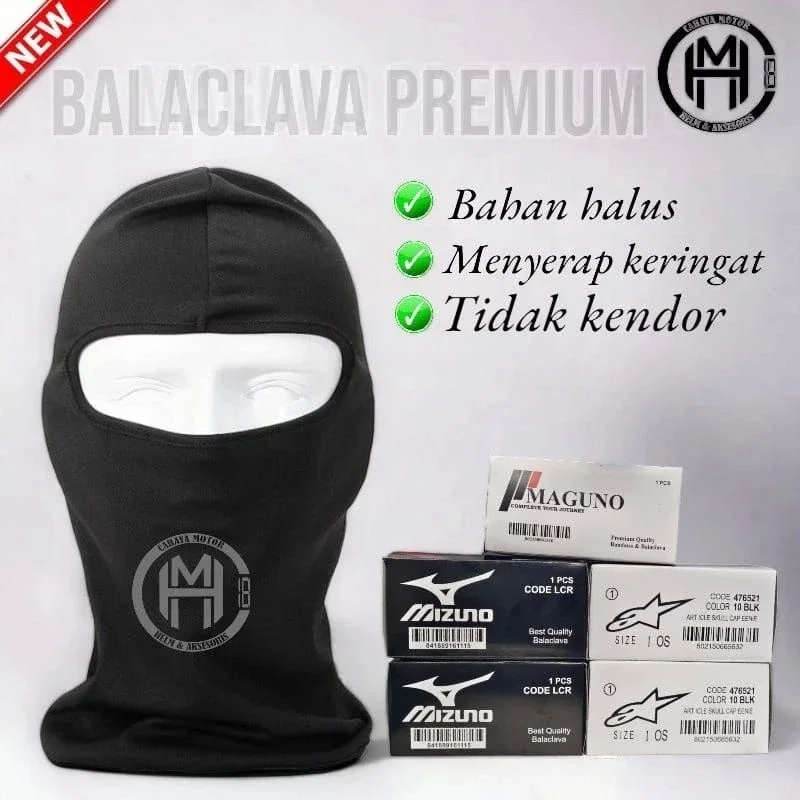 Sarung kepala helm Masker Ninja Full Face / pelindung kepala dan Wajah Masker Motor Anti Debu