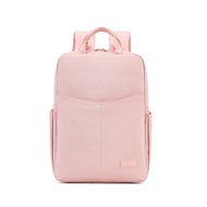 SmallAnt Kesederhanaan Macaron Pink Tas Laptop 13 14 15.6 Inch Ransel Tas Sekolah untuk Wanita Tahan Air Tahan Guncangan Ransel
