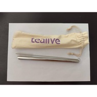 Tealive metal straw and brush
