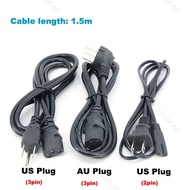 2pin 3pin AU US Plug Power Cable IEC C13 AC Power Supply Cable Extension Cord  SG12L