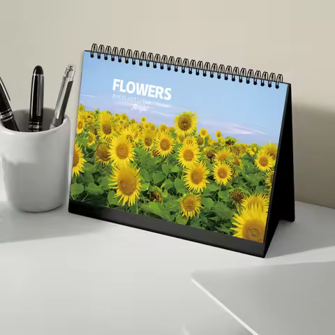 1pc 2026-2027 Floral Calendar, High Definition,24-Month Monthly Planner, Desktop Calendar, Perfect G