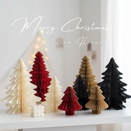 Christmas decoration. Desktop Christmas tree origami. Christmas Gift Ideas Mini Christmas tree home decoration