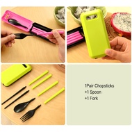 Mini Travel Spoon Set - Travel Cutlery Portable Cutlery Set Spoon Fork Chopsticks