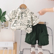Summer Casual Newborn Kids Boy Toddler Causal Clothes Causal Shirt Tops Pants 2Pcs/set Cotton Outfit