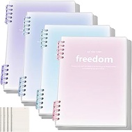 B5 Refillable Notebook 120 Sheets Loose Leaf Binder Paper Subject Notebook with Removable Dividers T