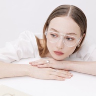 成人 飛行眼鏡框型 濾藍光眼鏡 : crystal