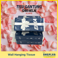 ONGPLAS l 1280PCS 4PLY WALL HANGING TISSUE / PREMIUM TISSUE / 4 LAPISAN, 1280 HELAIAN TISU / TISU MUKA / TISSUE VIRAL GANTUNG