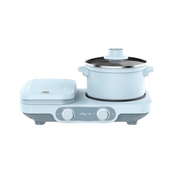 Breakfast Sandwich preparer 4-in-1 Multi-Functional Bread Warmer Non-Stick Panini Press Space-Saving