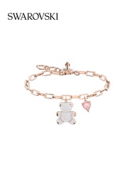 สร้อยข้อมือสวารอฟสกี้ [New product] Swarovski TEDDY bright teddy bear, heart-moving bear, female bracelet gift for girls