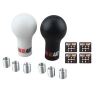 RALLIART 5/6 Speed Auto Gear Shift Knob Black/White Car Manual Transmission (MT)