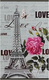 WEI LONG Photo Album Hold 300 Pockets, 4"x 6" Photos, (Eiffel Tower)