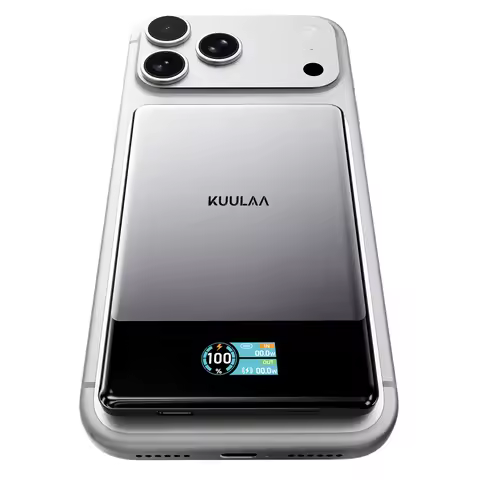 KUULAA Qi2 Magnetic Power Bank 5000mah 15W Wireless Charging 22.5W Wired Charge Qi2-Certified for iP