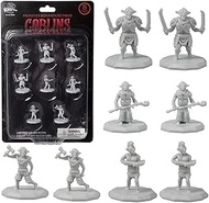 8 Paintable Fantasy Goblin Mini Figures- All Unique Designs- 1" Hex-Sized Compatible with DND Dungeo