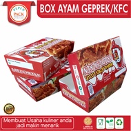 MERAH Contents 100 M Red Dip Paper Lunch Box Fried Chicken Dkriuk Geprek Chicken Premium LaminatedIV