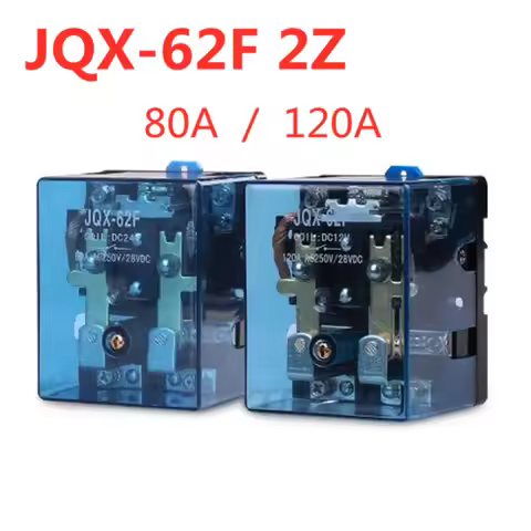 JQX-62F-2Z 2NO 2NC 120A / 80A AC 250V DC28V DC12V/24V/36V/48V/110V/220V AC 110V/220V/380V Coil DPDT 
