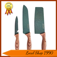 [ Local Ready Stocks ] iGOZO Amazonas 130931 Knife Pisau Dapur Kitchen Potong Cut Makanan Cook Masak Perkakas Set (3pcs)