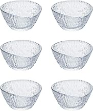 ADERIA F-70396 Shonai Craft Glass Tableware, Small Bowl, Clear, Diameter 3.3 x Height 1.6 inches (8.