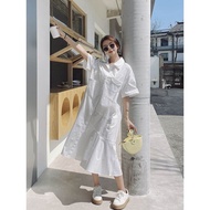 Maternity Dress Plus Size Korea Style Summer Niche Design Loose Shirt Pregnant Dress Casual Maternit