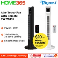 Toyomi Airy Tower Fan with Remote TW 2103R