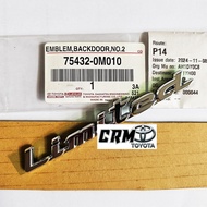 Original Limited Edition Trunk Door Logo Emblem Toyota Yaris Wish Sticker Limited 75432-0M010