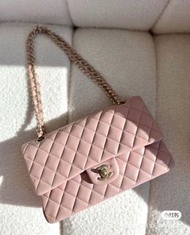 Chanel classic flap medium lambskin pink sakura