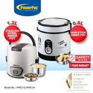 PowerPac Mini Rice Cooker,  Electirc Lunch Box 0.6L/1.2L (PPRC09/PPRC113)
