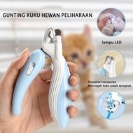 Nail Clippers Cat Dog Pet Nail Cutter Clipper Pet Electric Nail Scrubber LED Pet Grooming Scissors