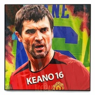 Roy Keane #2 รอย คีน Manchester United แมนยู ปีศาจแดง รูปภาพ​ติด​ผนัง​ pop art พร้อมกรอบและที่แขวน ฟ