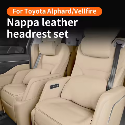 Suitable to Toyota Alphard Toyota Vellfire car headrest waist pad Napa leather breathable memory foa