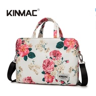 KINMAC Pink Peony Longstrap Laptop Bag Macbook Sleeve Messenger Premium Shockproof Sling Bag Size 13