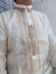 Barong tagalog modern barong for men piña organza mocca piping