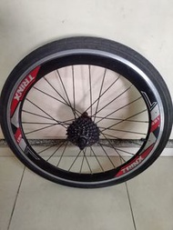 TRINX 451 20寸單車輪 輪組 附飛輪後輪