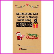 ◫ ✼ Personalized Christmas Angpao10pcs  Ampaw Money Envelope Tagalog Funny Witty Qoutes Meme Messag