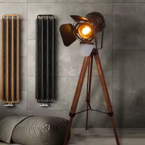 Modern Bauhaus Retro Energy Saving Standing Bracket LED Floor Lamp Art Creative Lights for Lobby Hal