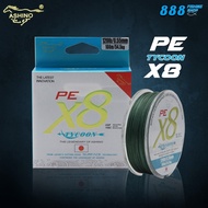 PE Braided Line 8 ASHINO Tycoon X8 Length 100 Meters Fishing Peashino 8 Braided Line X8