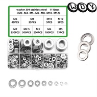 Flat Washer, Fender Washer Kit, Screw Washer (M2 M2.5 M3 M4 M5 M6 M8 M10 M12)