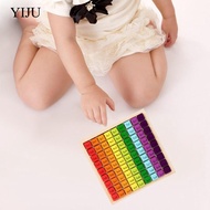 YIJU Rainbow Multiplication Board 9x9 Times Table Tray Preschool Learning Toy Times