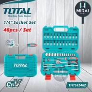 TOTAL THT141462 46 Pcs 1/4″ Socket Set