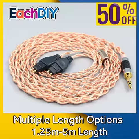 4 Core 1.7mm Litz HiFi-OFC Earphone Braided Cable For Sennheiser HD580 HD600 HD650 HDxxx HD660S2 HD5