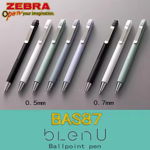 New Japan ZEBRA Blen U Ballpoint Pen BAS87 0.5/0.7mm Newly Upgraded Thick Ink Quick Drying Back To S
