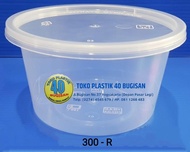 Mangkok Bowl Plastik 300 ml /Thinwall Mika bulat tutup isi 25 pcs
