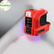 PurpleSun 180W Power Inverter DC 18V 21V To AC 220V USB Type-C DC Adapter For Makita For Milwaukee F