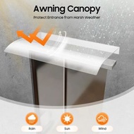 PC Window Awning Door Clear Canopy Awning Waterproof Porch Awning 23.6*15.7 Inch