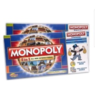 5 in 1 Monopoly Toy - Halma Snake Ladder Chess Ludo Monopoly Toy