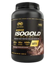 Gold Series - 100% Whey ISOGOLD Sport - Premium Whey Protein Isolate Shake Mix - 2 LB - Triple Choco