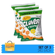CLOVER CHIPS CORN SNACKS HAM & CHEESE FLAVOR 24G / SET OF 3