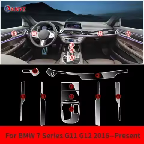 Self-healing TPU Interior Protective Film For BMW G11 G12 LHD 7 Series Center Console Gear Shift Cov