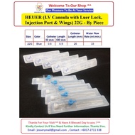 HEUER (I.V.CANNULA WITH LUER LOCK, PORT & WINGS 22G)_IV CANNULA 22G (By Piece)