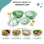 HIJAU Classic Vintage Kedaung Green Enamel Blirik Bowl | Antique Green Camouflage Enamel Basin | Ant